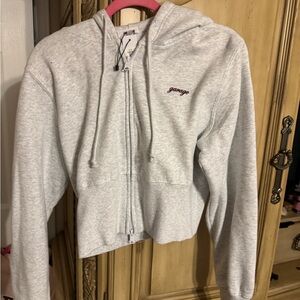 Garage Light Gray Zip-Up Hoodie